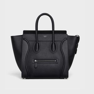Celine Mini Luggage Tote Black Drummed Calfskin